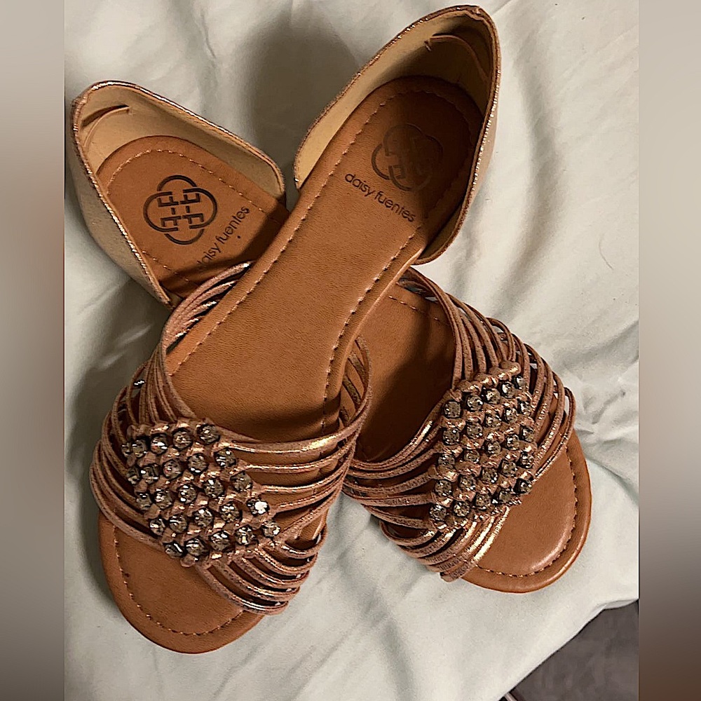 Daisy Fuentes Rose Gold Sandals